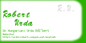 robert urda business card